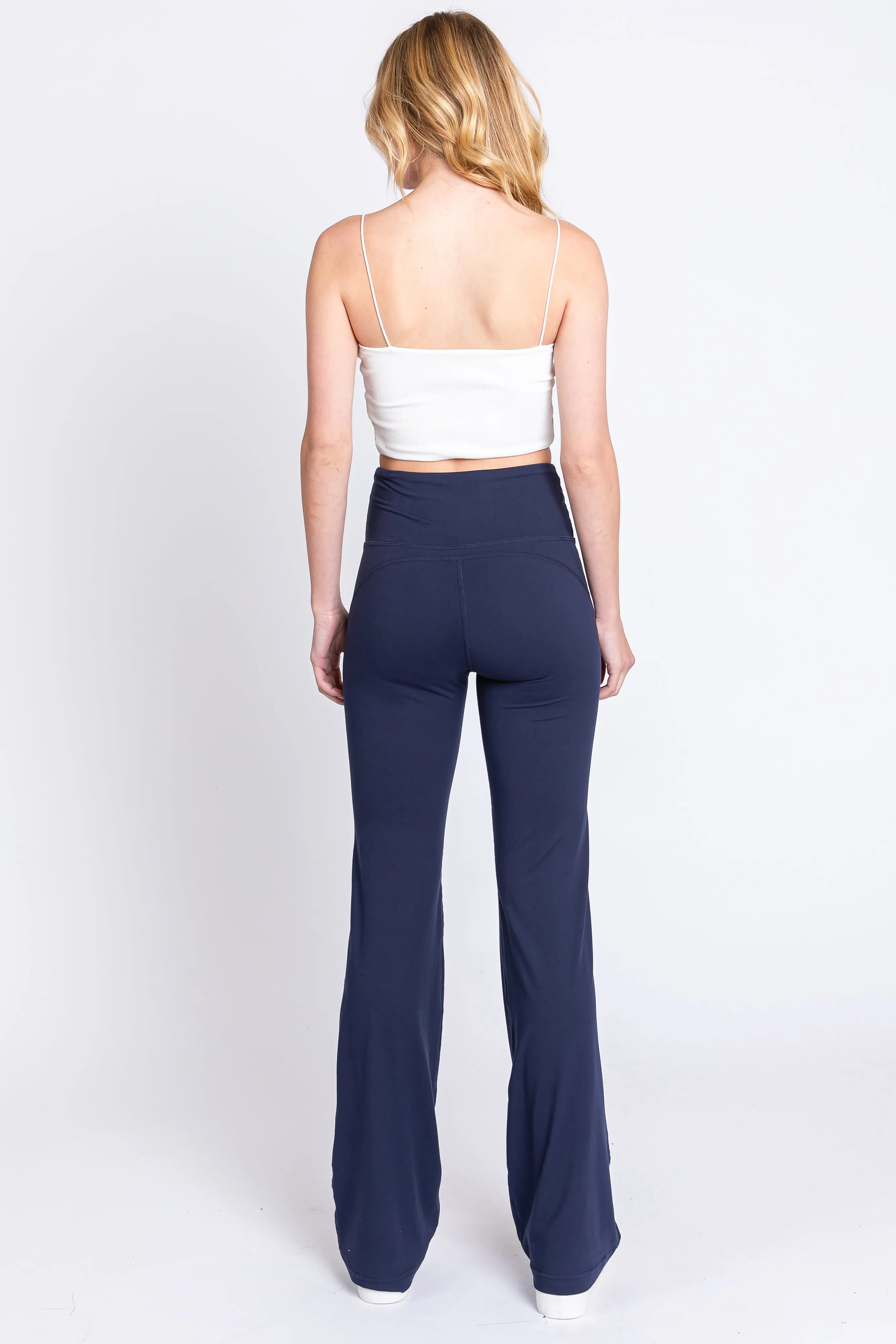 Navy Flared Leggings sold by Pinkblush product image thumbnail 3