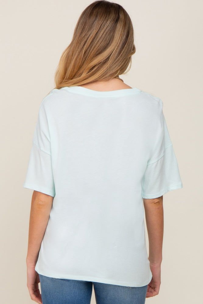 Mint Pocketed V-Neck Maternity Top sold by Pinkblush product image thumbnail 3