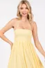 Yellow Smocked Halter Cutout Maxi Dress sold by Pinkblush