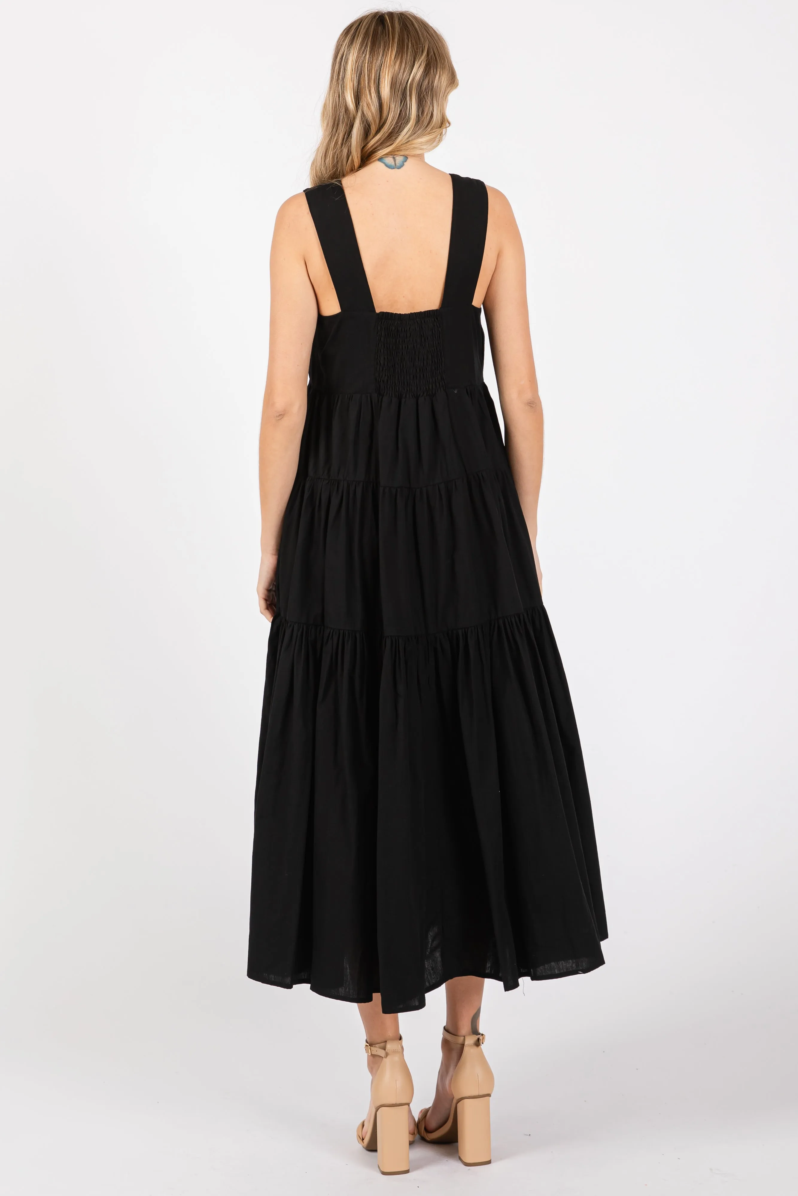 Black Tiered Maxi Dress sold by Pinkblush product image thumbnail 3