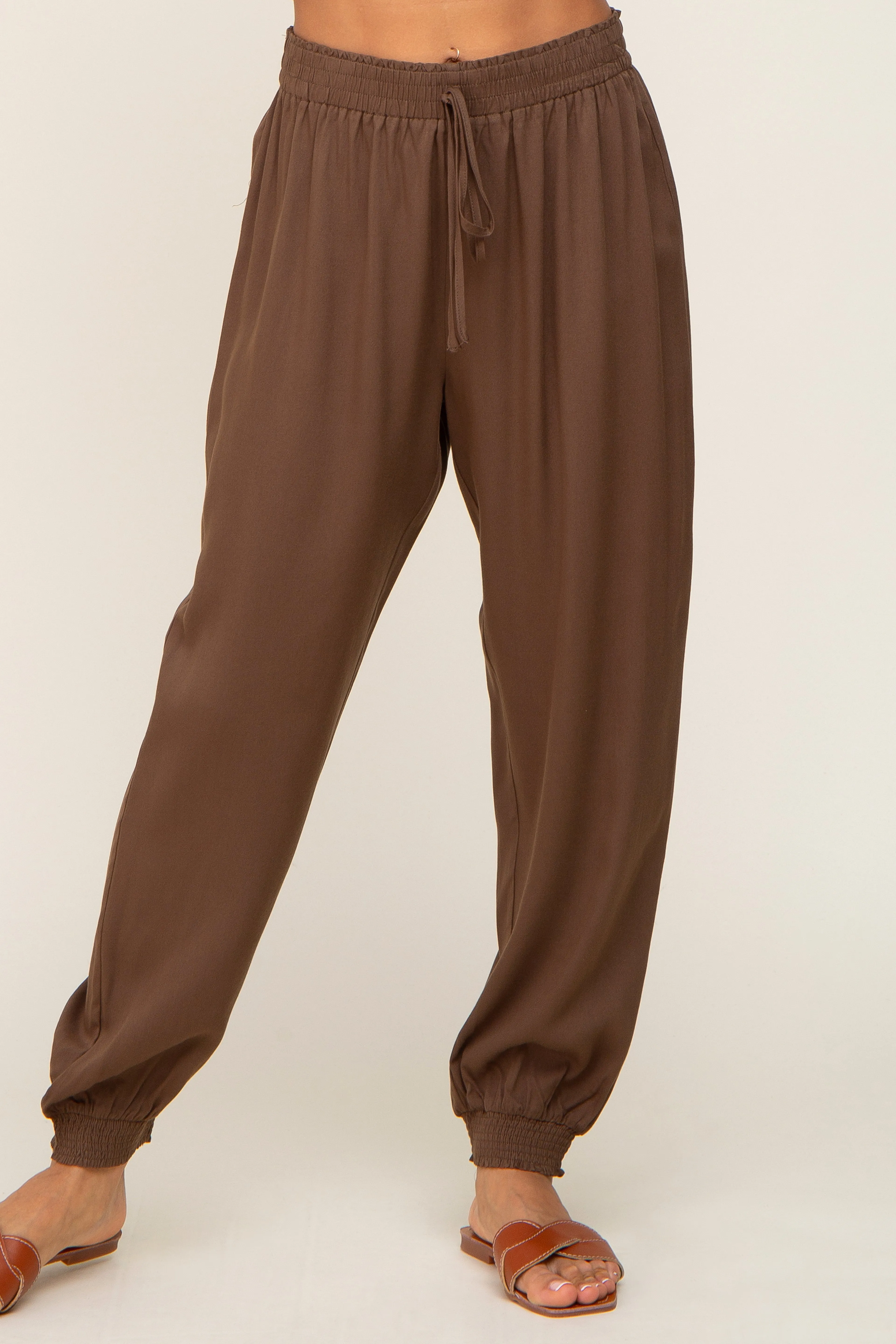 Brown Drawstring Accent Joggers sold by Pinkblush product image thumbnail 2