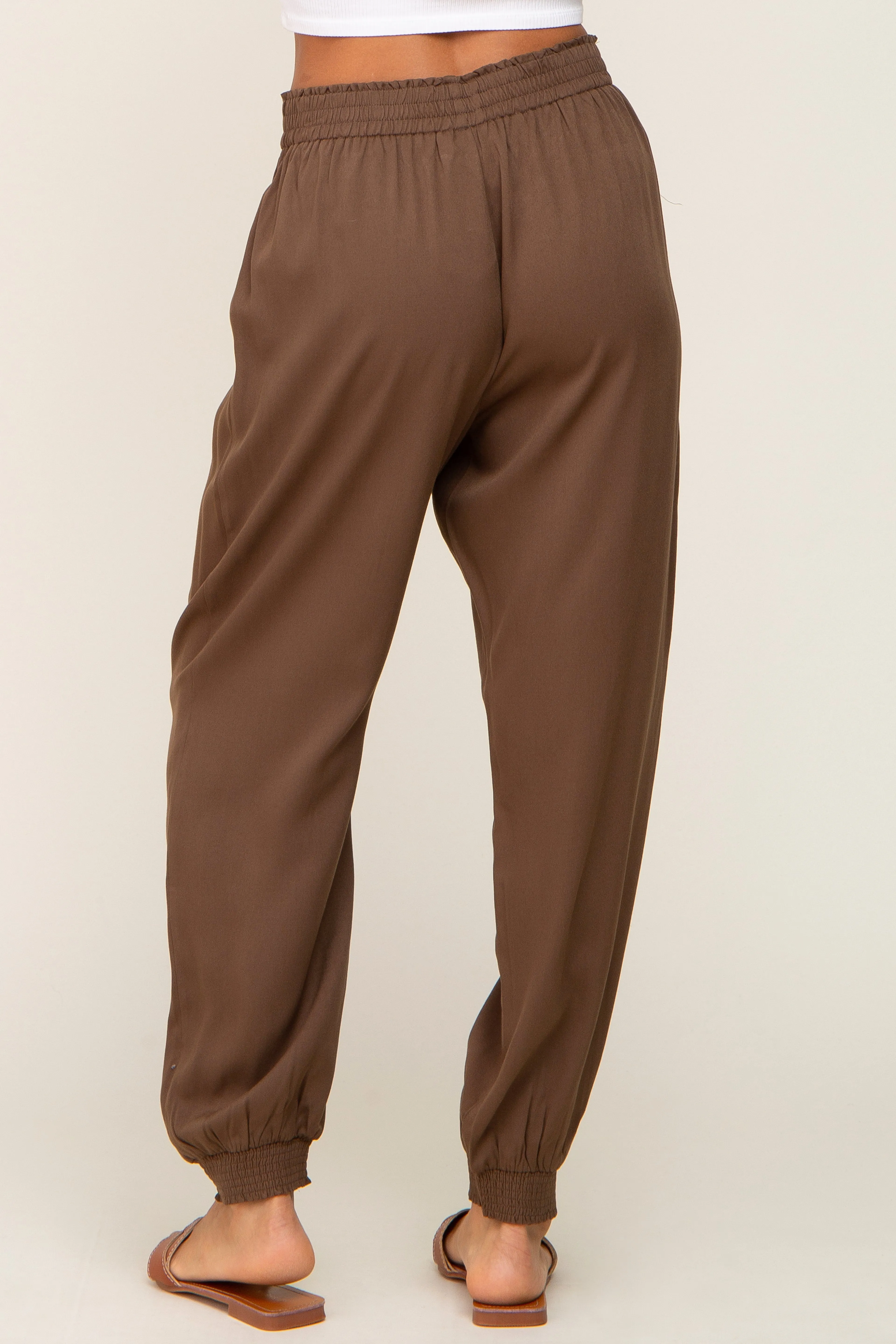 Brown Drawstring Accent Joggers sold by Pinkblush product image thumbnail 4