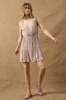 Lilac Floral V-Neck Sleeveless Elastic Waist Mini Dress sold by Pinkblush