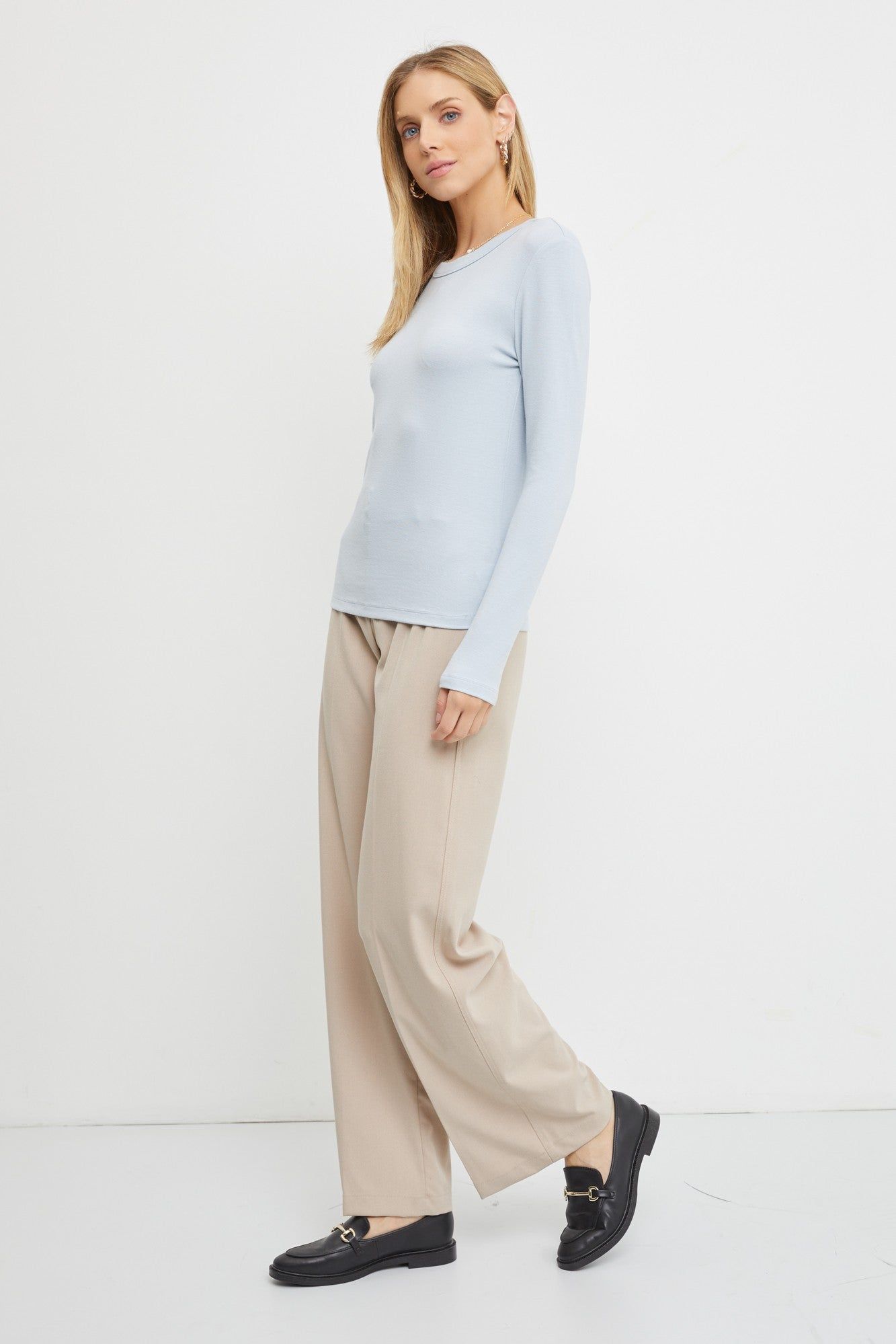 Light Blue Long Sleeve Top sold by Pinkblush product image thumbnail 2