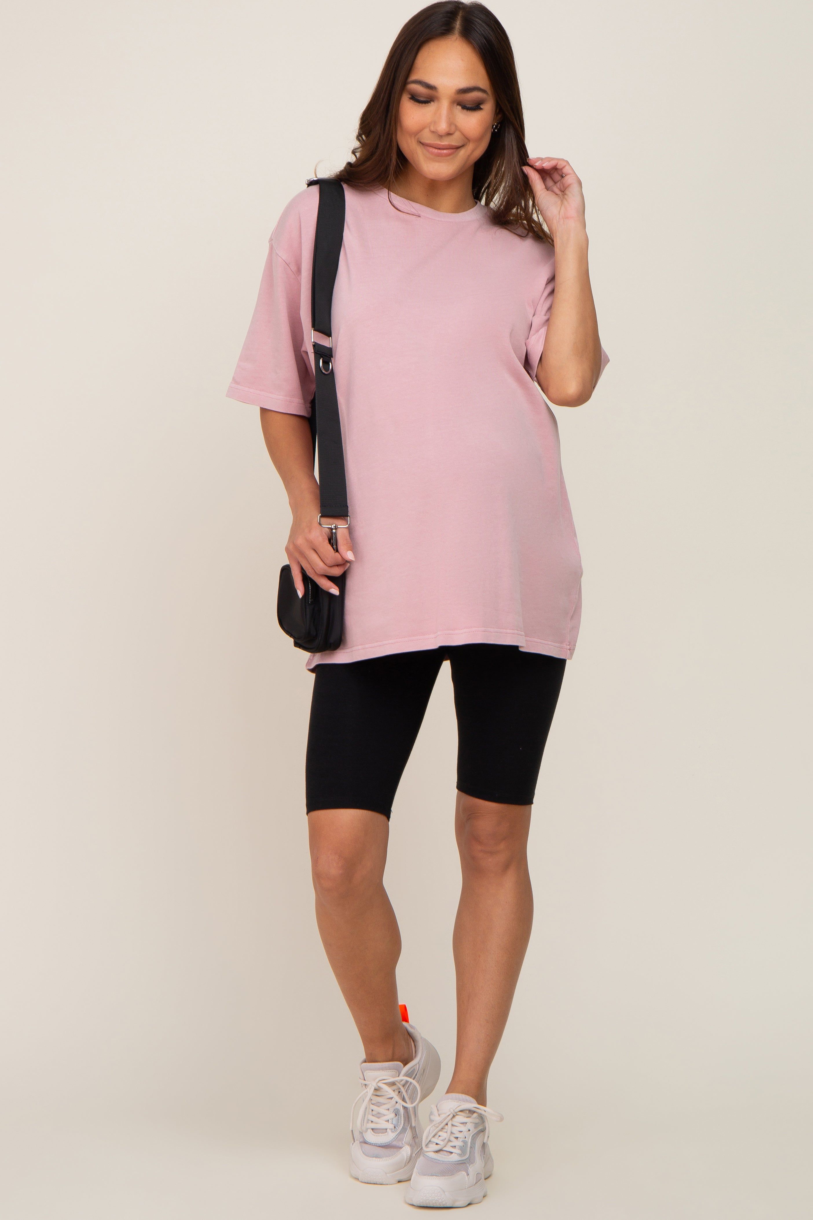 Pink Basic Oversized Maternity T-Shirt sold by Pinkblush product image thumbnail 5