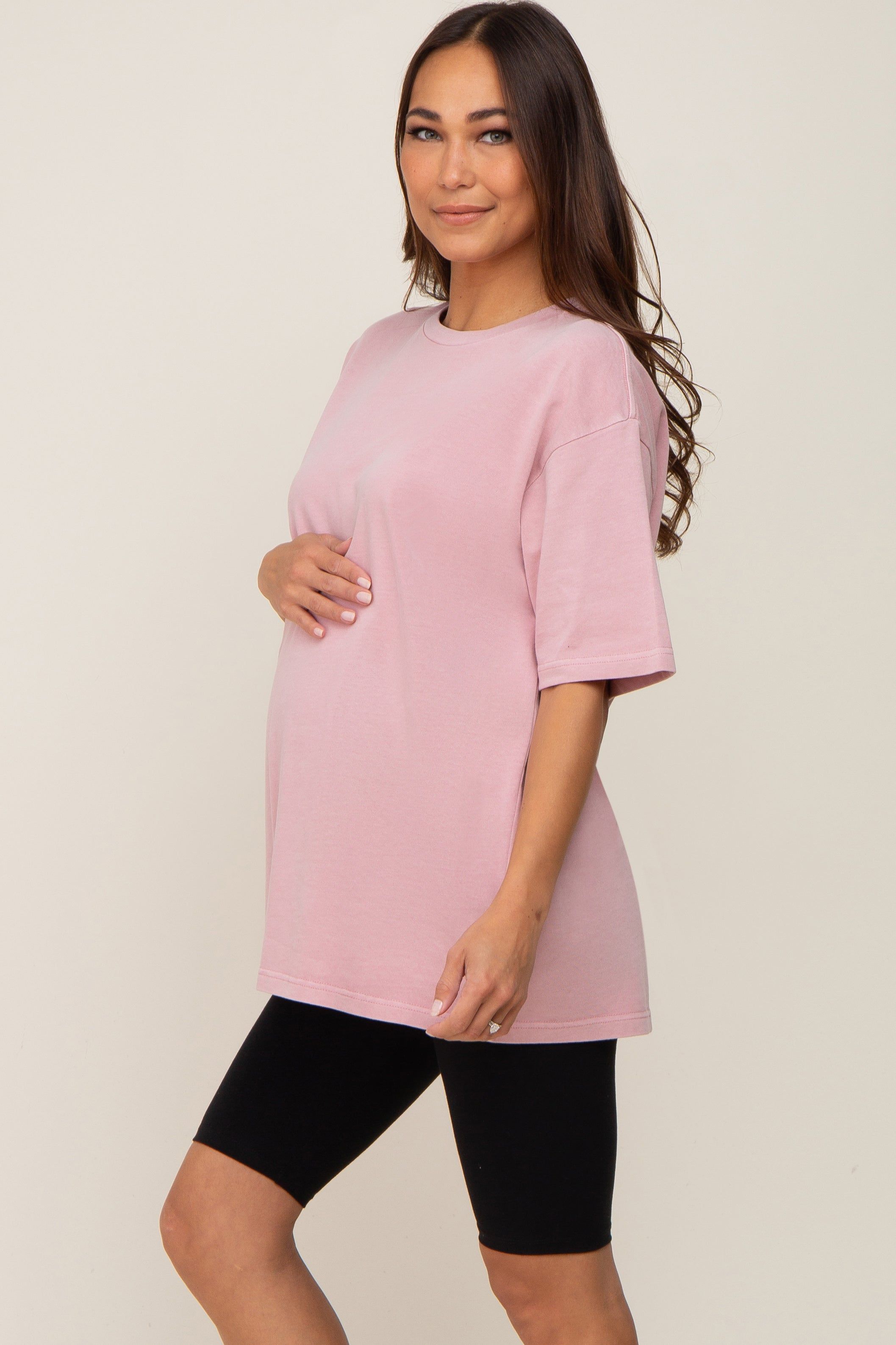 Pink Basic Oversized Maternity T-Shirt sold by Pinkblush product image thumbnail 2