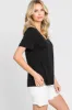Black V-Neck Tee sold by Pinkblush