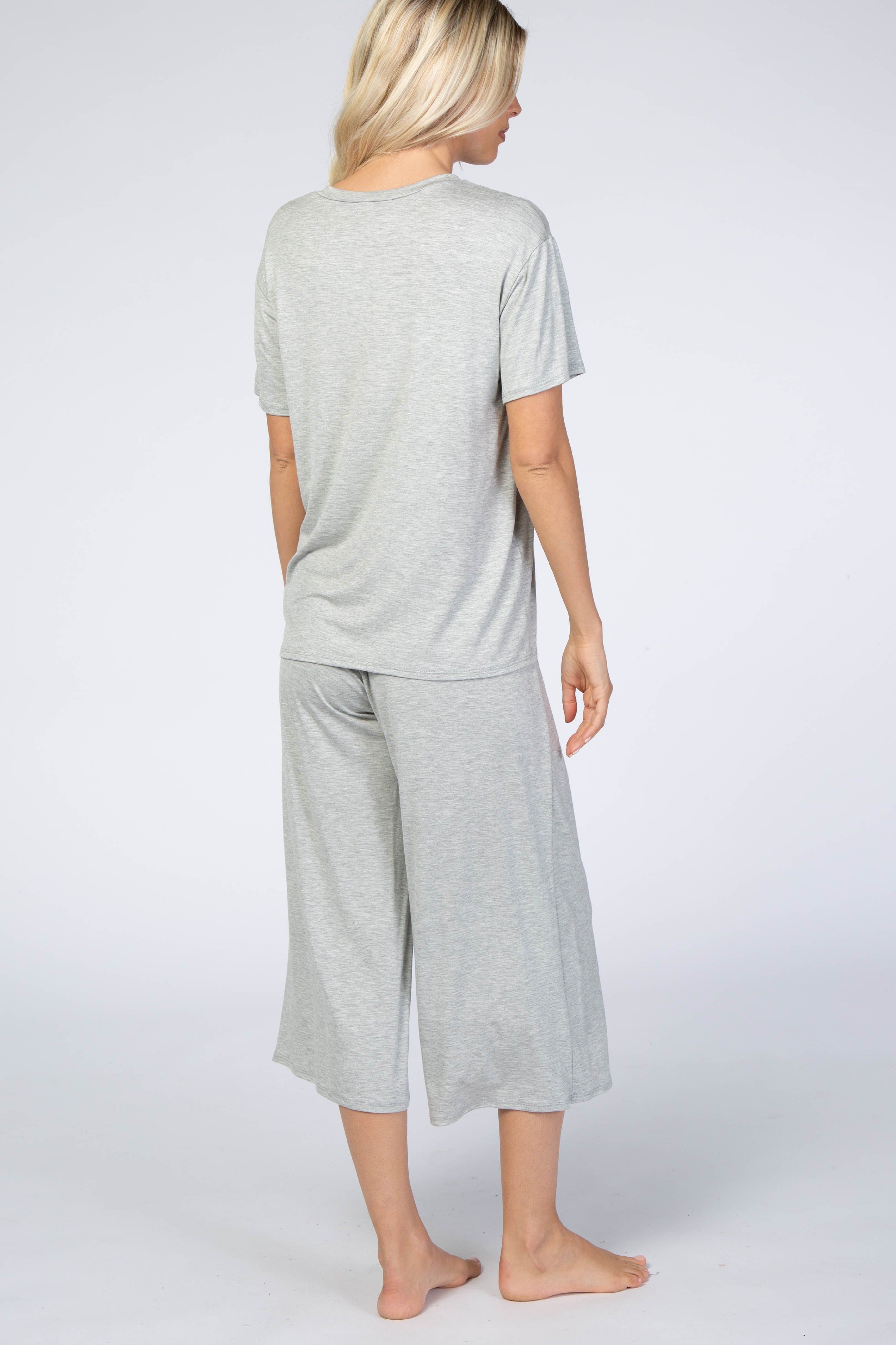 Heather Grey V-Neck Sleep Set sold by Pinkblush product image thumbnail 3
