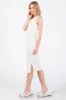 Cream Acid Wash Ribbed Sleeveless Midi Dress sold by Pinkblush