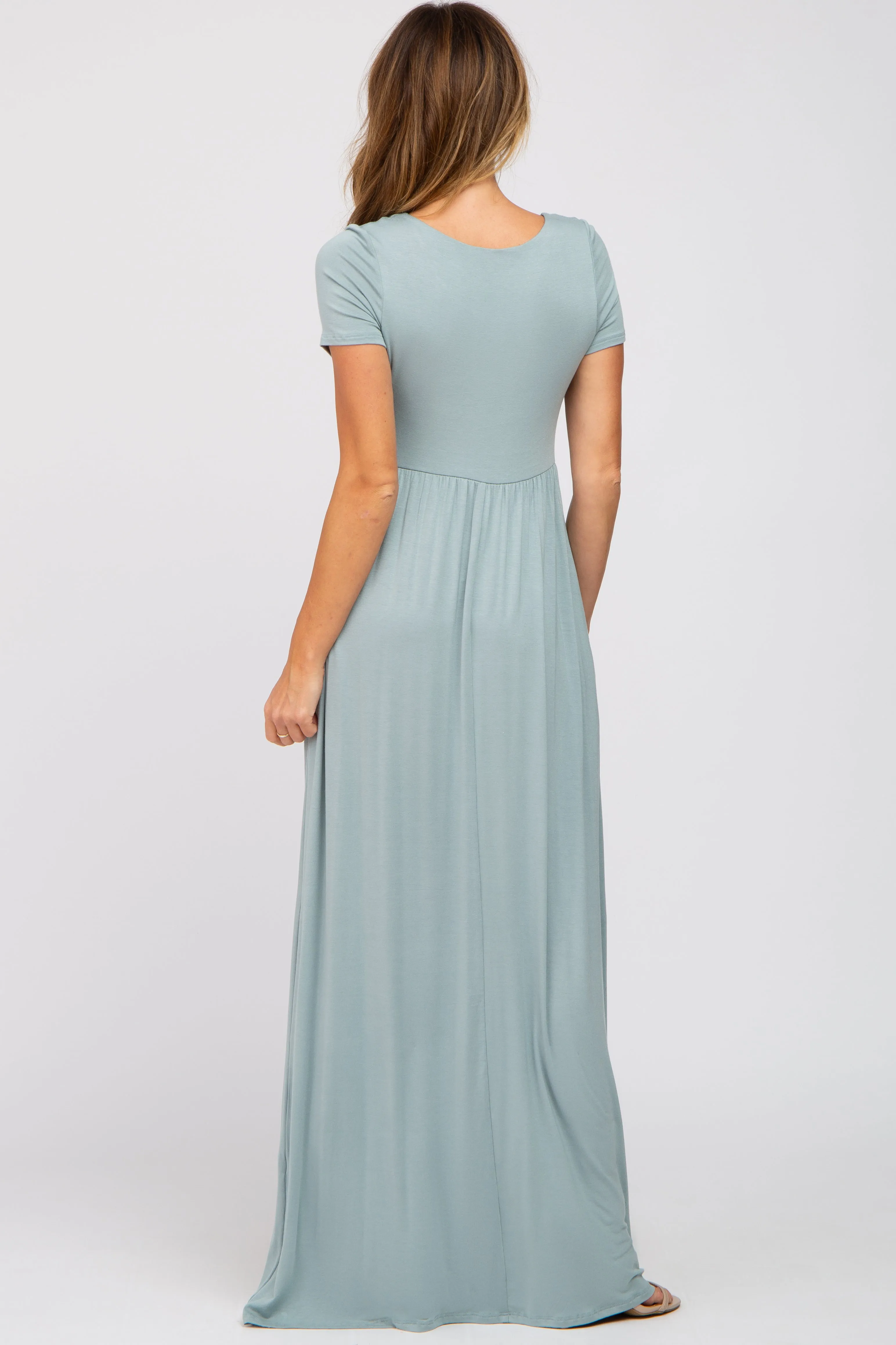 Light Blue Basic Maxi Dress sold by Pinkblush product image thumbnail 3