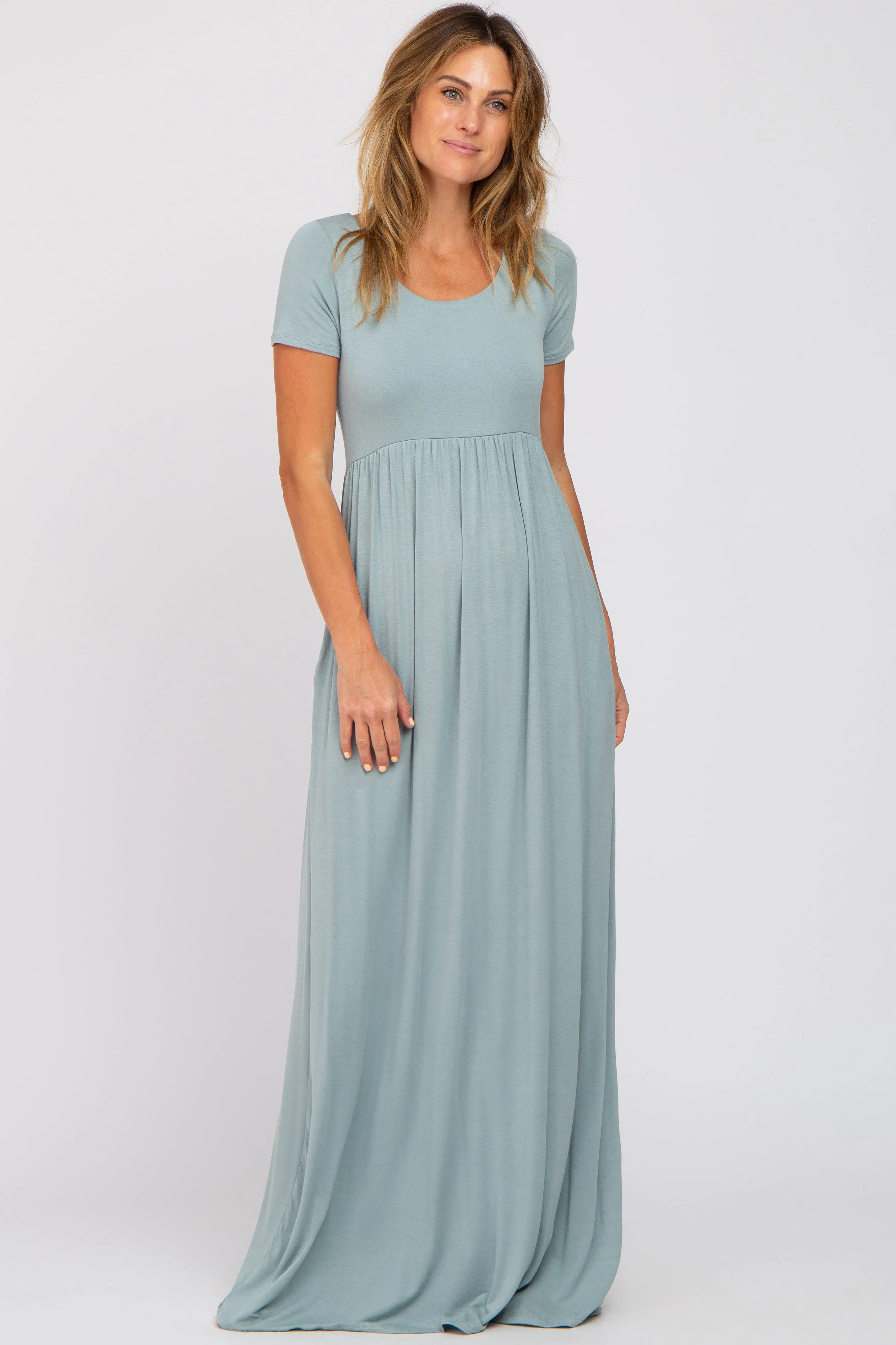 Light Blue Basic Maxi Dress sold by Pinkblush