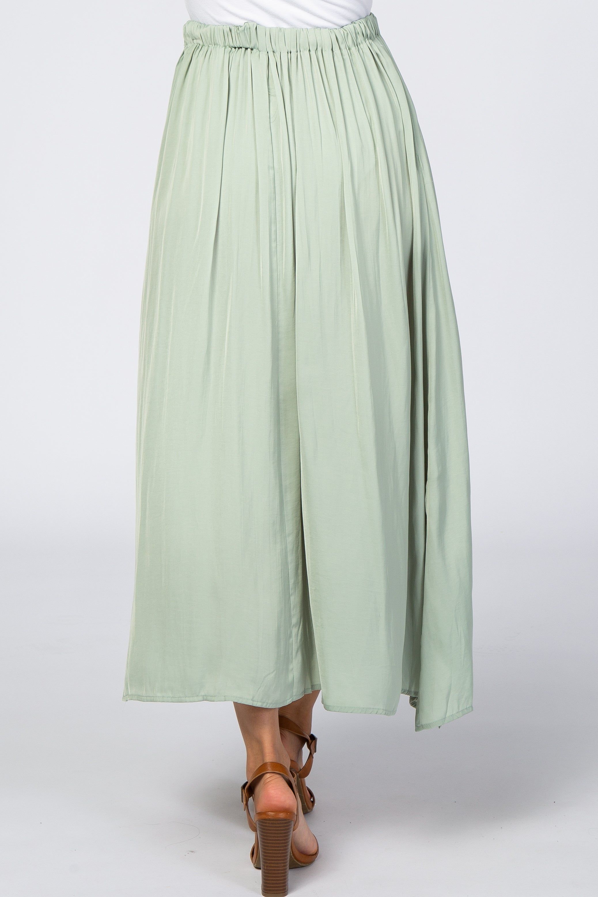 Sage Side Slit Maxi Skirt sold by Pinkblush product image thumbnail 4