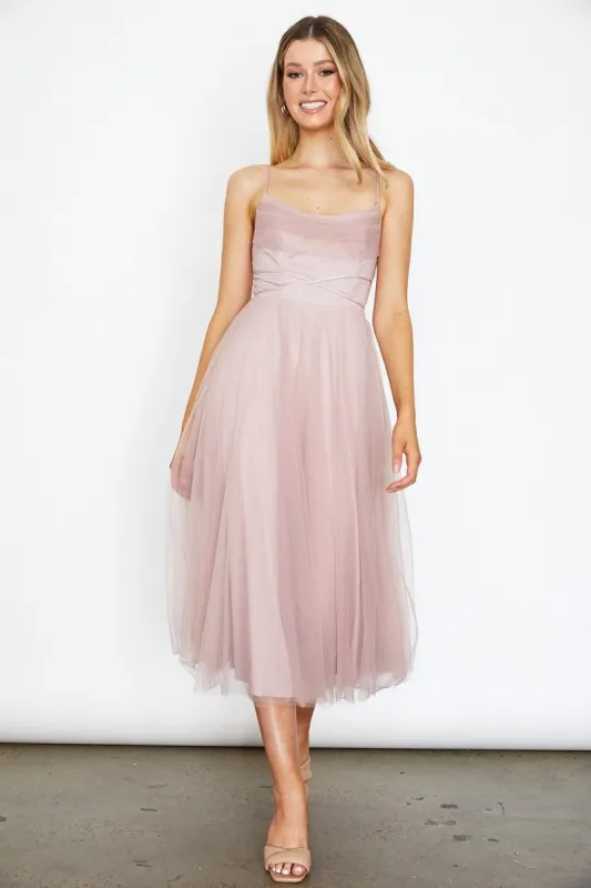 Blush Tulle Midi Dress sold by Pinkblush