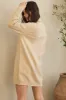 Beige Knit Long Sleeve Turtleneck Sweater Dress sold by Pinkblush