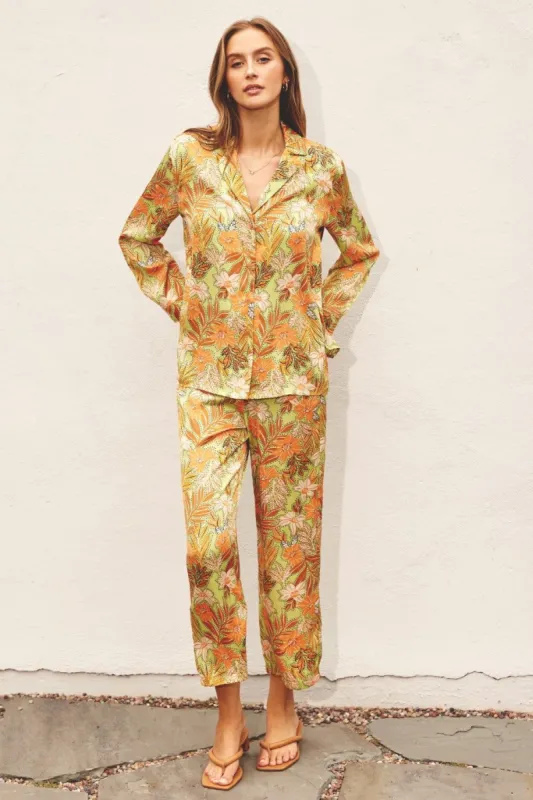 Tropical Papaya Shirt And Pants Set sold by Pinkblush