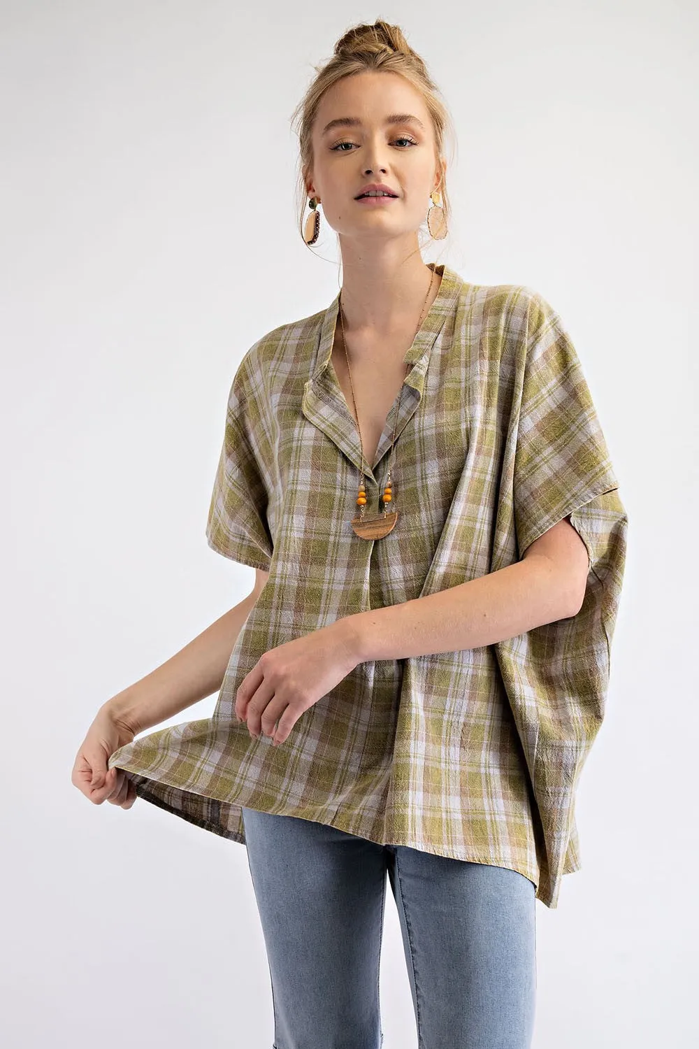 Faded Sage Mineral Washed Loose Fit Shirt sold by Pinkblush product image thumbnail 2