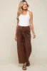 Brown Sweater Knit Drawstring Maternity Pants sold by Pinkblush