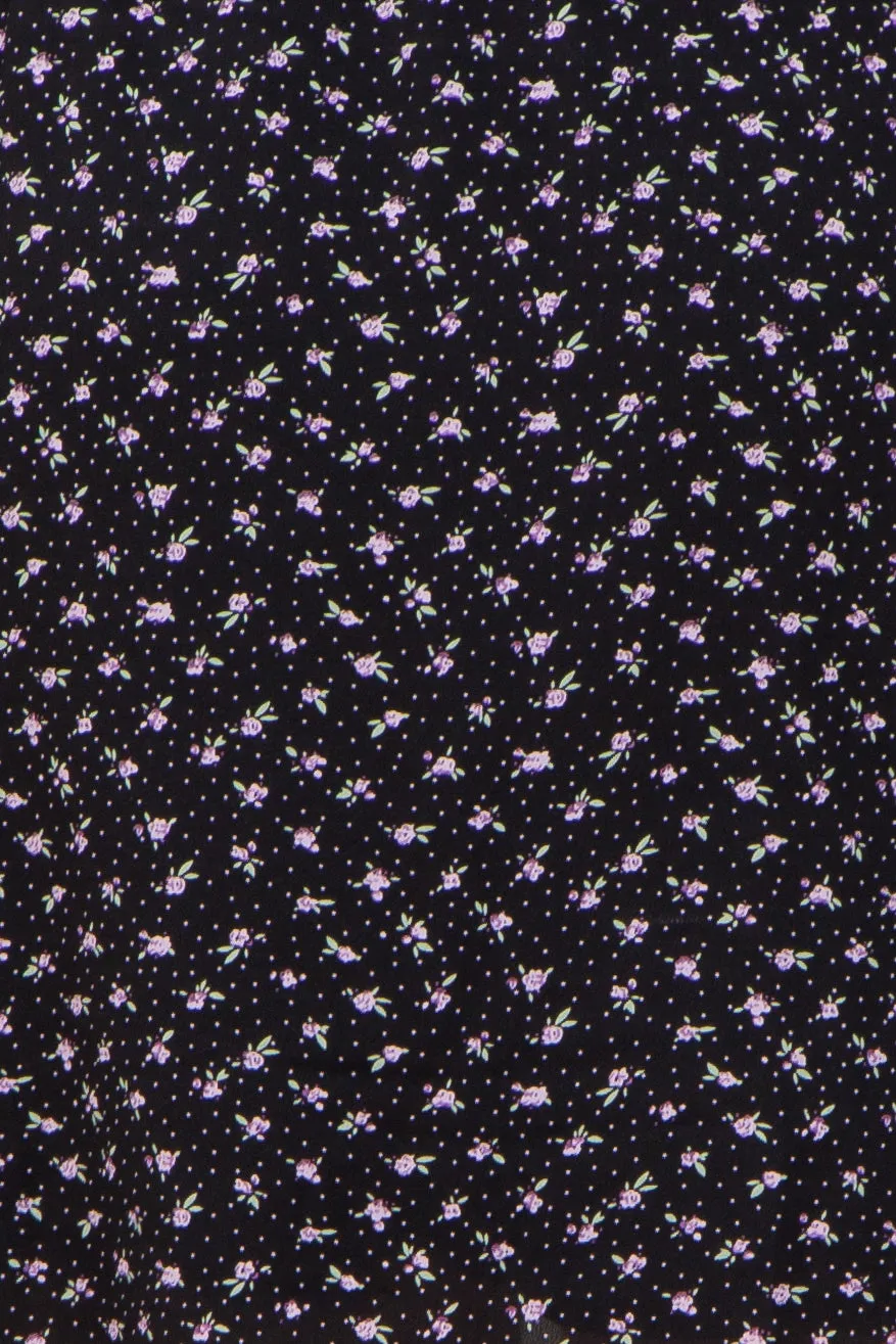 Black Floral Square Neck Plus Maternity Dress sold by Pinkblush product image thumbnail 4