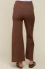Brown Sweater Knit Drawstring Maternity Pants sold by Pinkblush