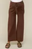 Brown Sweater Knit Drawstring Maternity Pants sold by Pinkblush