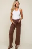 Brown Sweater Knit Drawstring Maternity Pants sold by Pinkblush