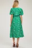 Green Floral Button Front Short Sleeve Maternity Midi Dress sold by Pinkblush