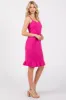 Fuchsia Ruffle Hem Midi Dress sold by Pinkblush