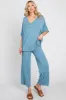 Blue Cropped Pant Maternity Set sold by Pinkblush