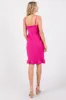 Fuchsia Ruffle Hem Midi Dress sold by Pinkblush