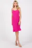 Fuchsia Ruffle Hem Midi Dress sold by Pinkblush