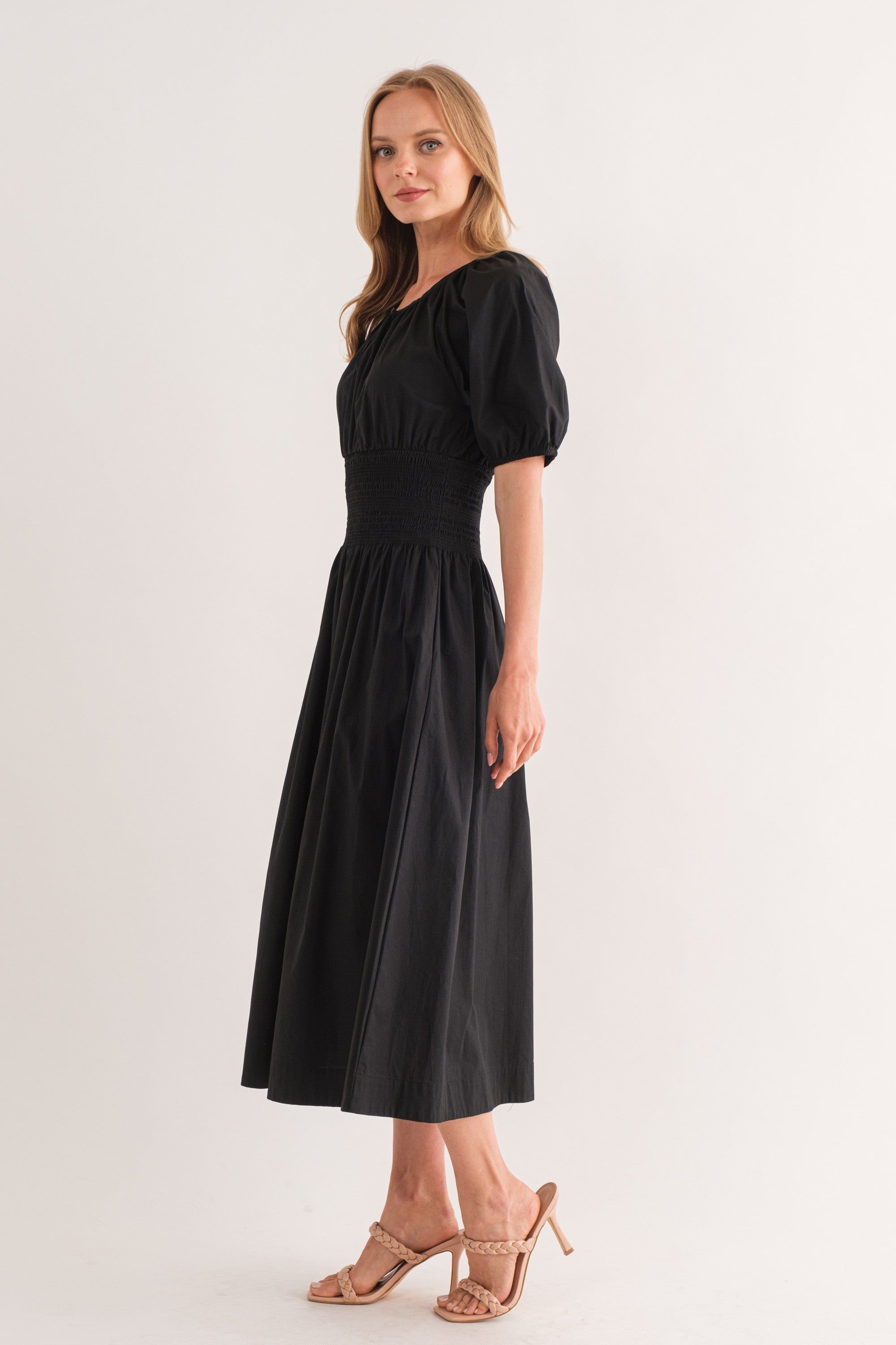 Black Smocked Dress sold by Pinkblush product image thumbnail 2