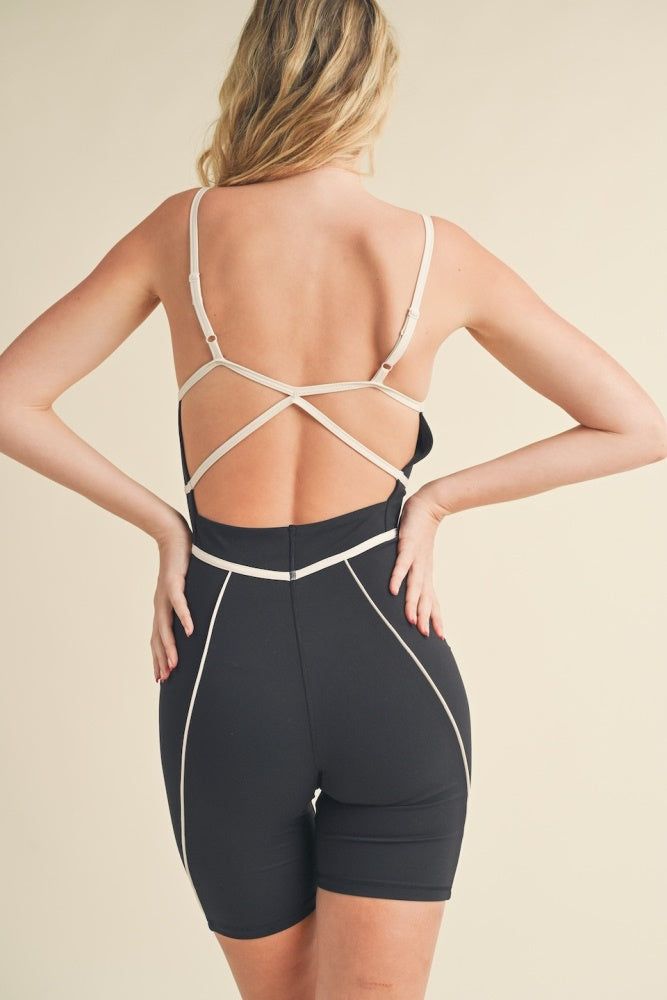 Black Trim Detailing Romper sold by Pinkblush product image thumbnail 5