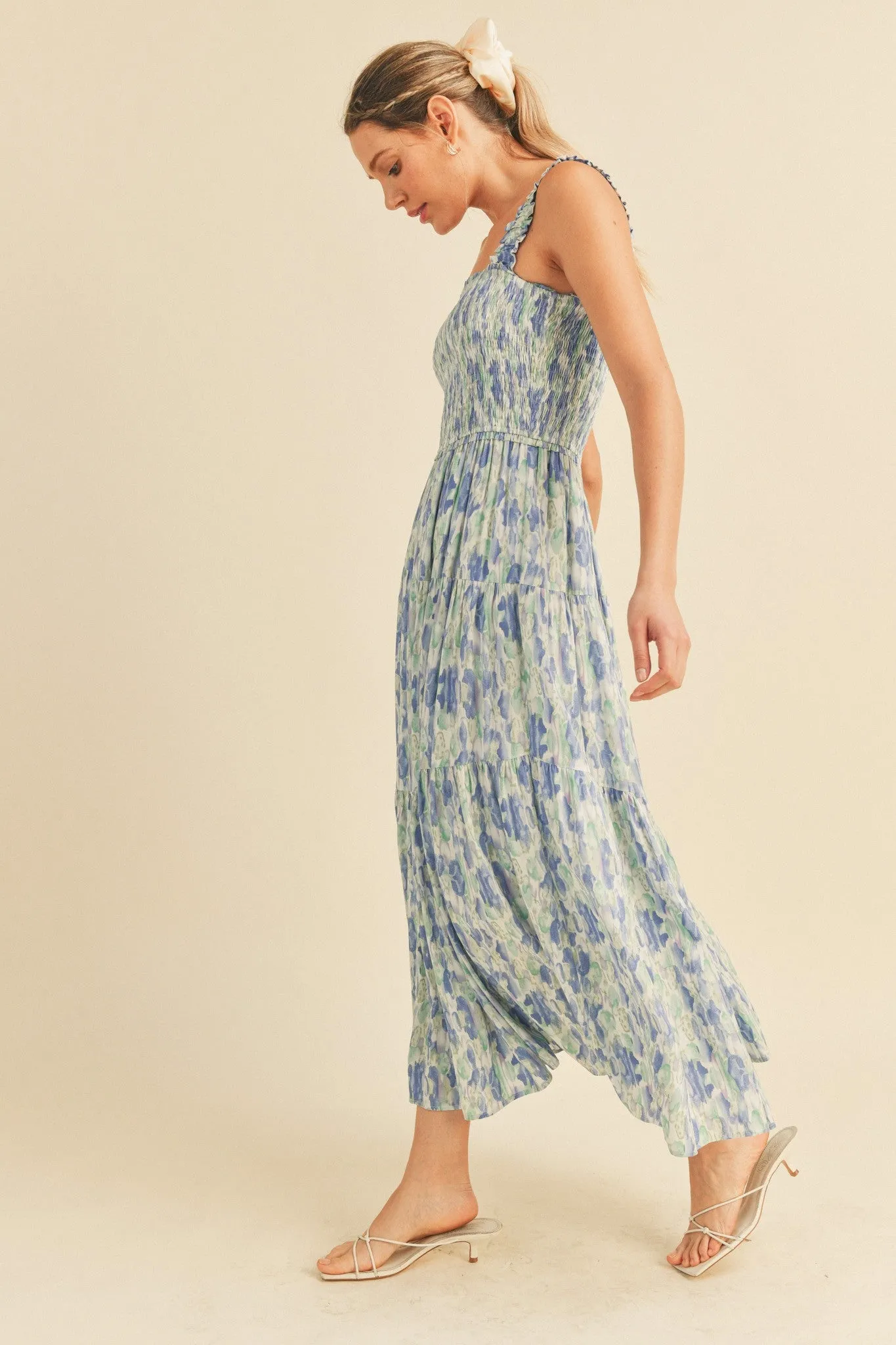 Blue Smocked Midi Dress sold by Pinkblush product image thumbnail 2