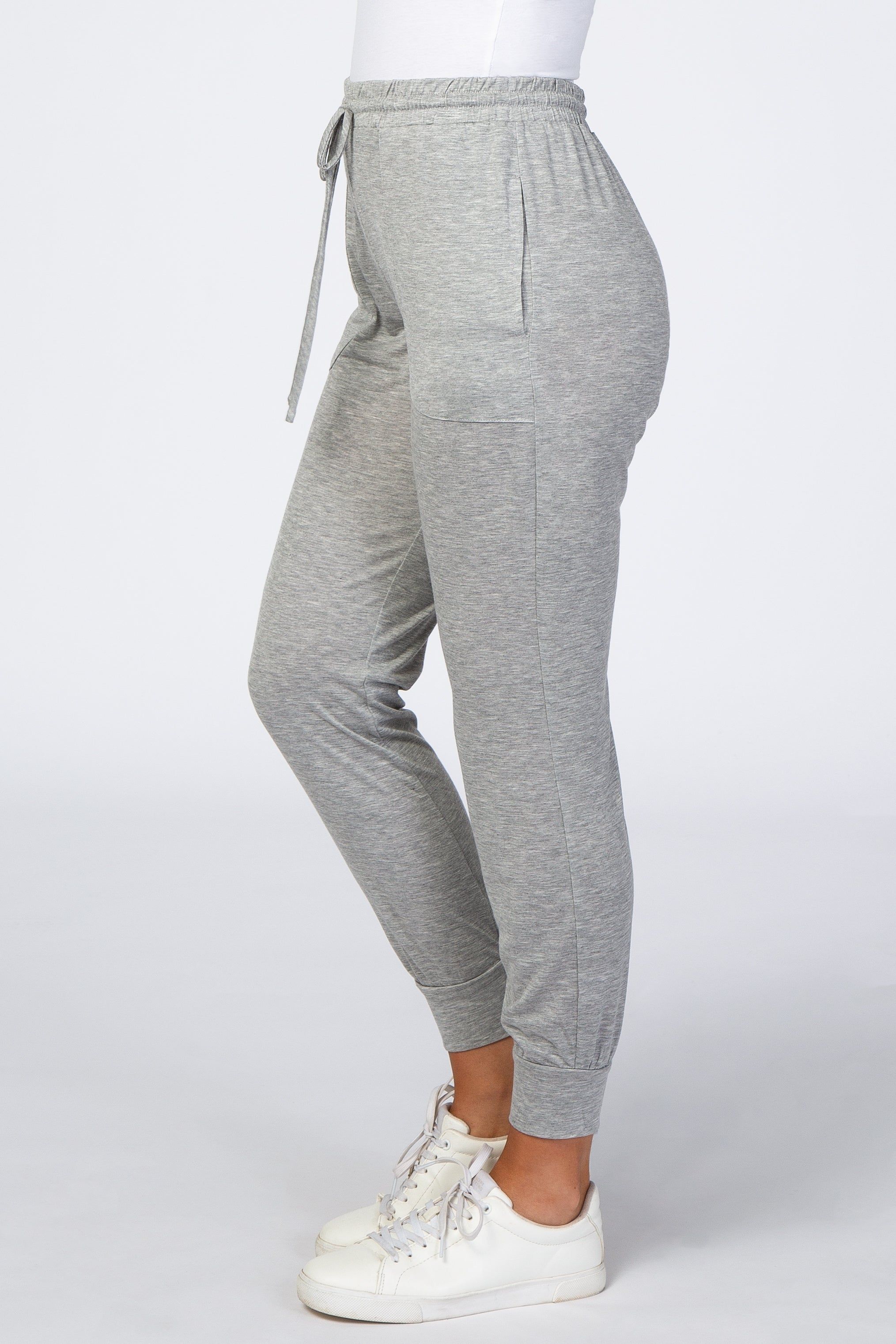 Heather Grey Knit Drawstring Pants sold by Pinkblush product image thumbnail 3