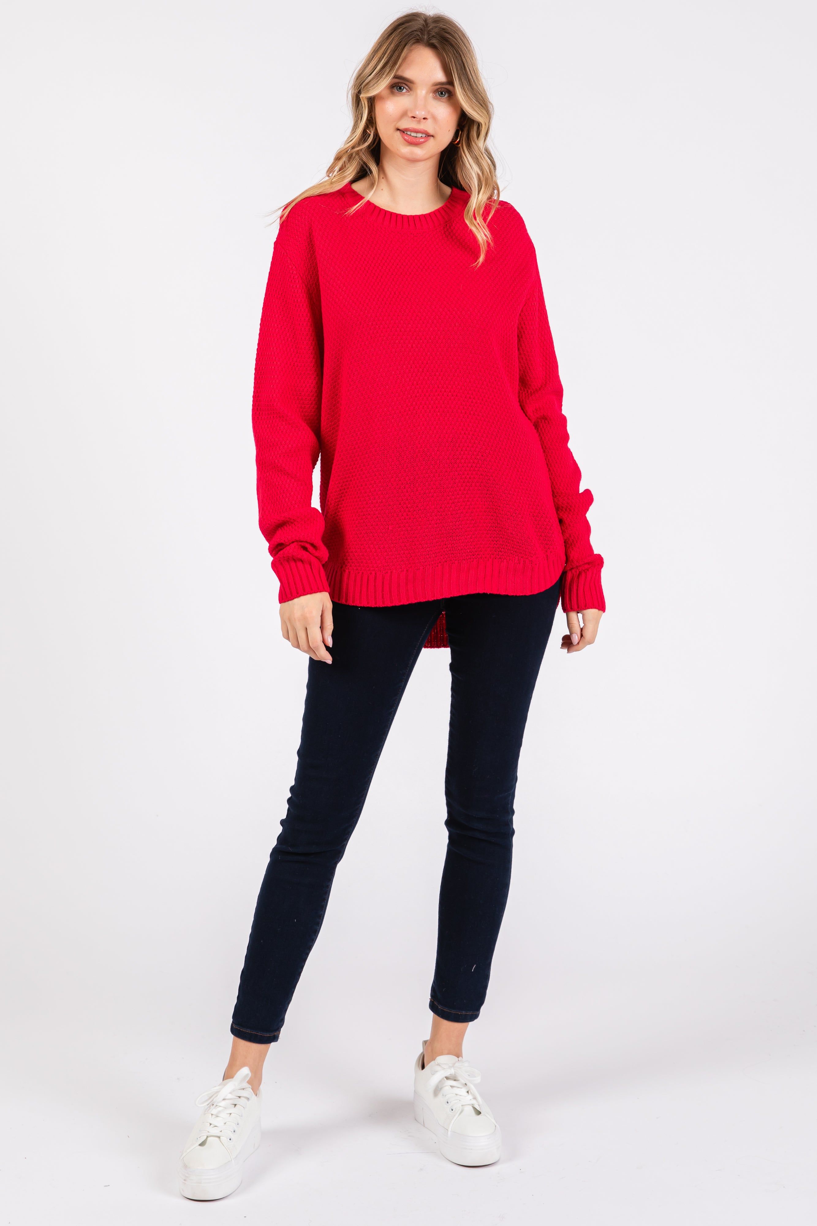 Magenta Knit Pullover Sweater sold by Pinkblush product image thumbnail 4