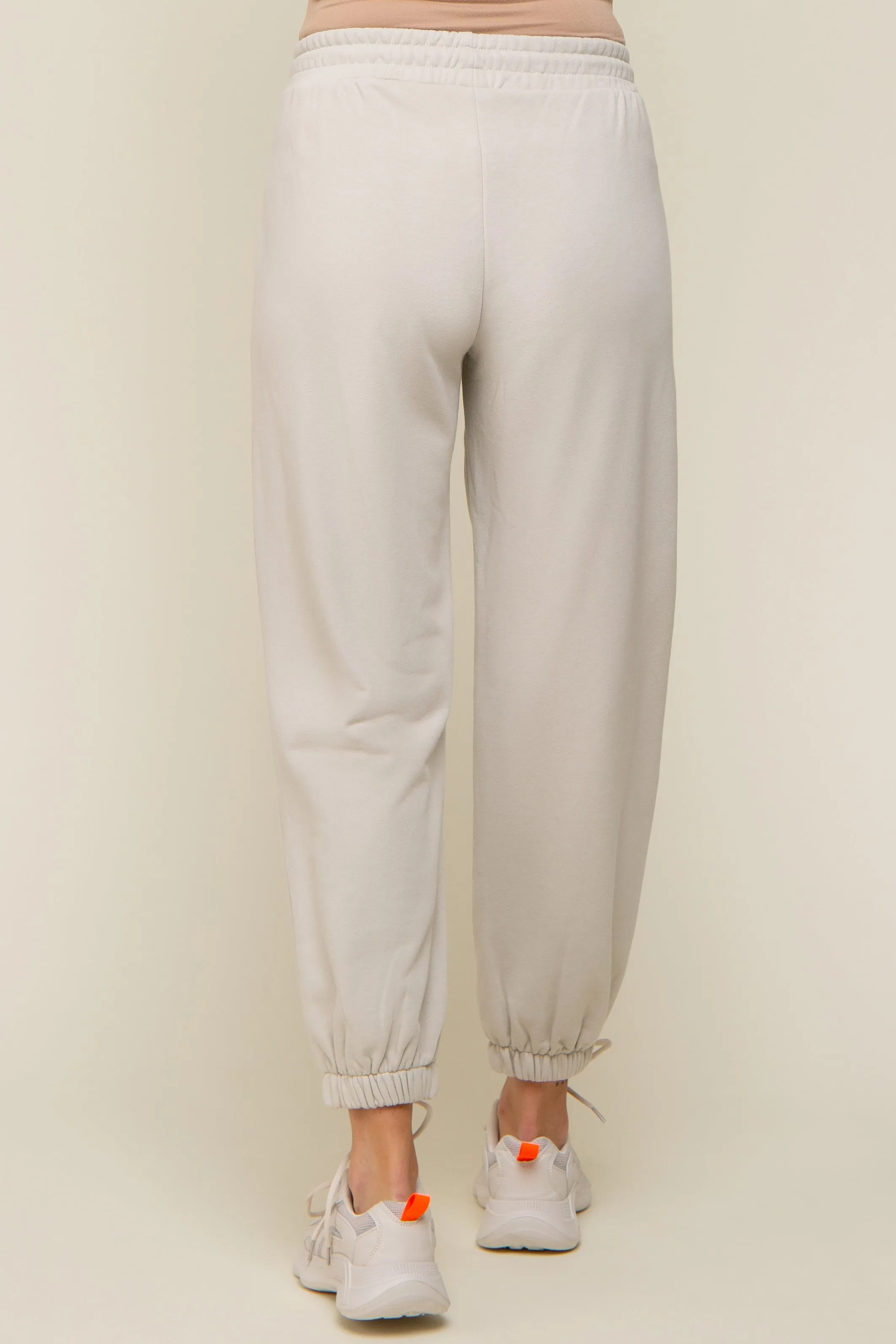 Grey Drawstring Maternity Sweatpants sold by Pinkblush product image thumbnail 4