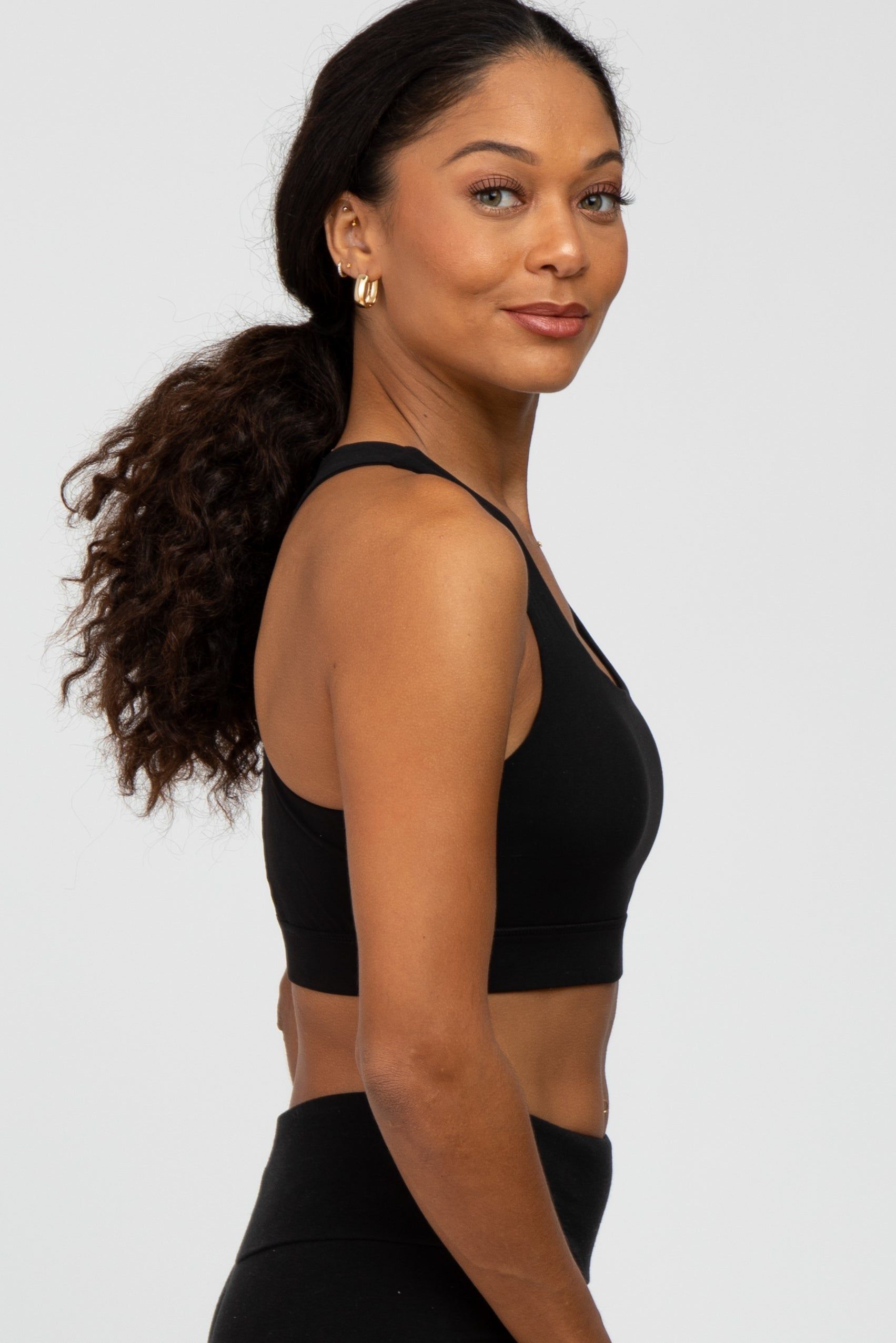 Black Mesh Racerback Sports Bra sold by Pinkblush product image thumbnail 3