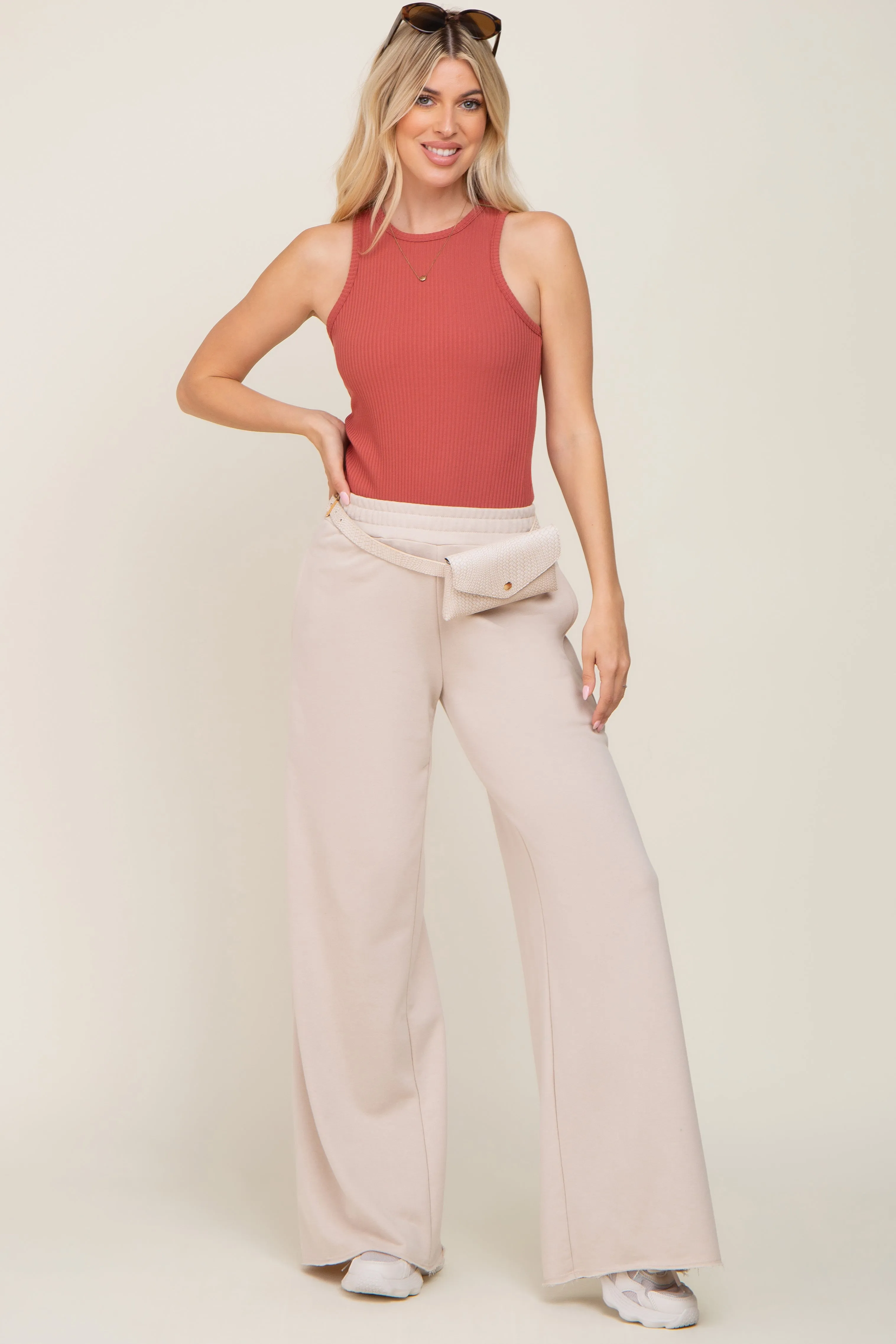 Rust Ribbed Basic Tank Top sold by Pinkblush product image thumbnail 5