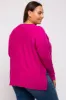 Fuchsia Knit Long Dolman Sleeve Plus Top sold by Pinkblush