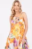 Purple Floral Top Accent Tiered Maxi Dress sold by Pinkblush