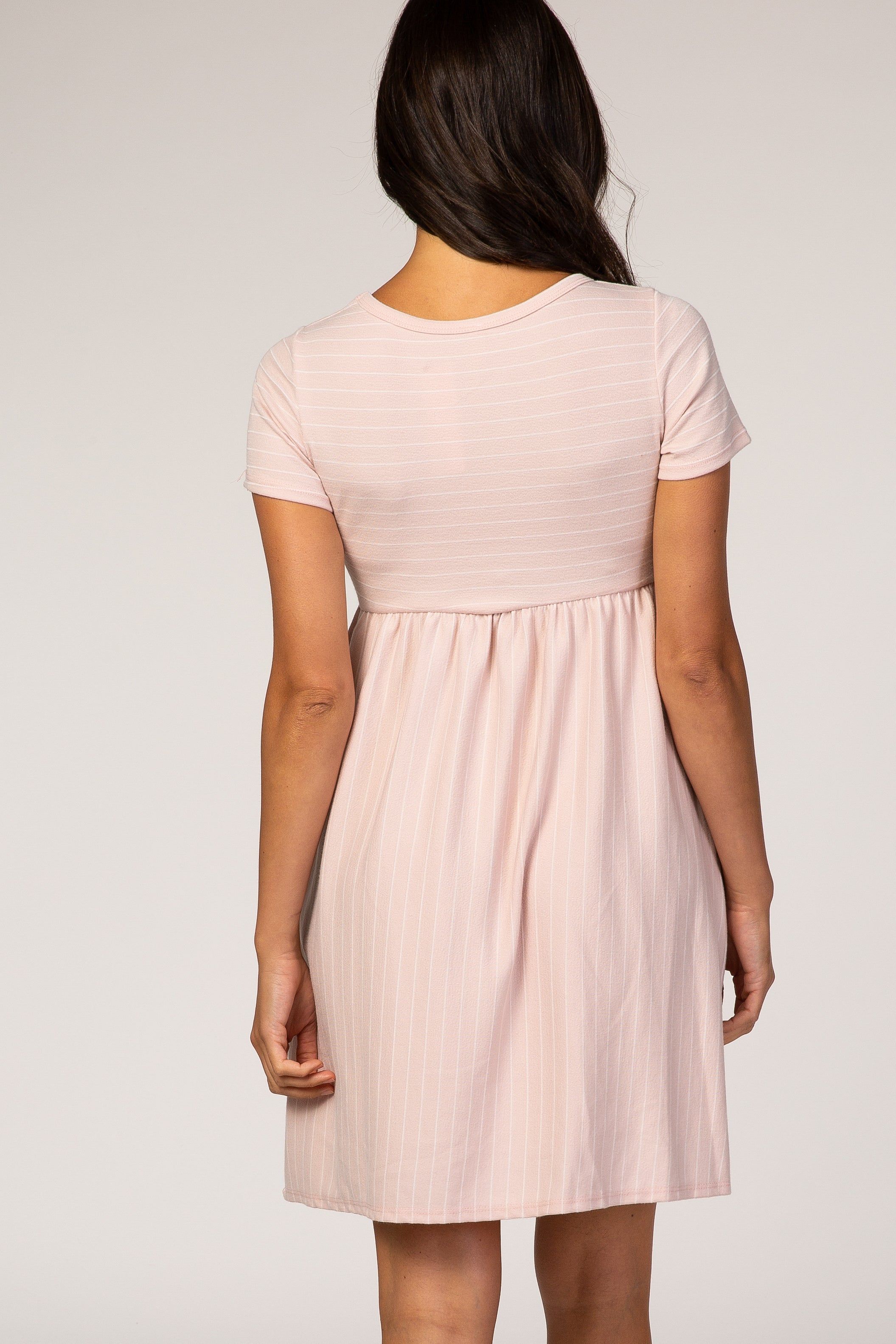 Pink Striped Babydoll Dress sold by Pinkblush product image thumbnail 3