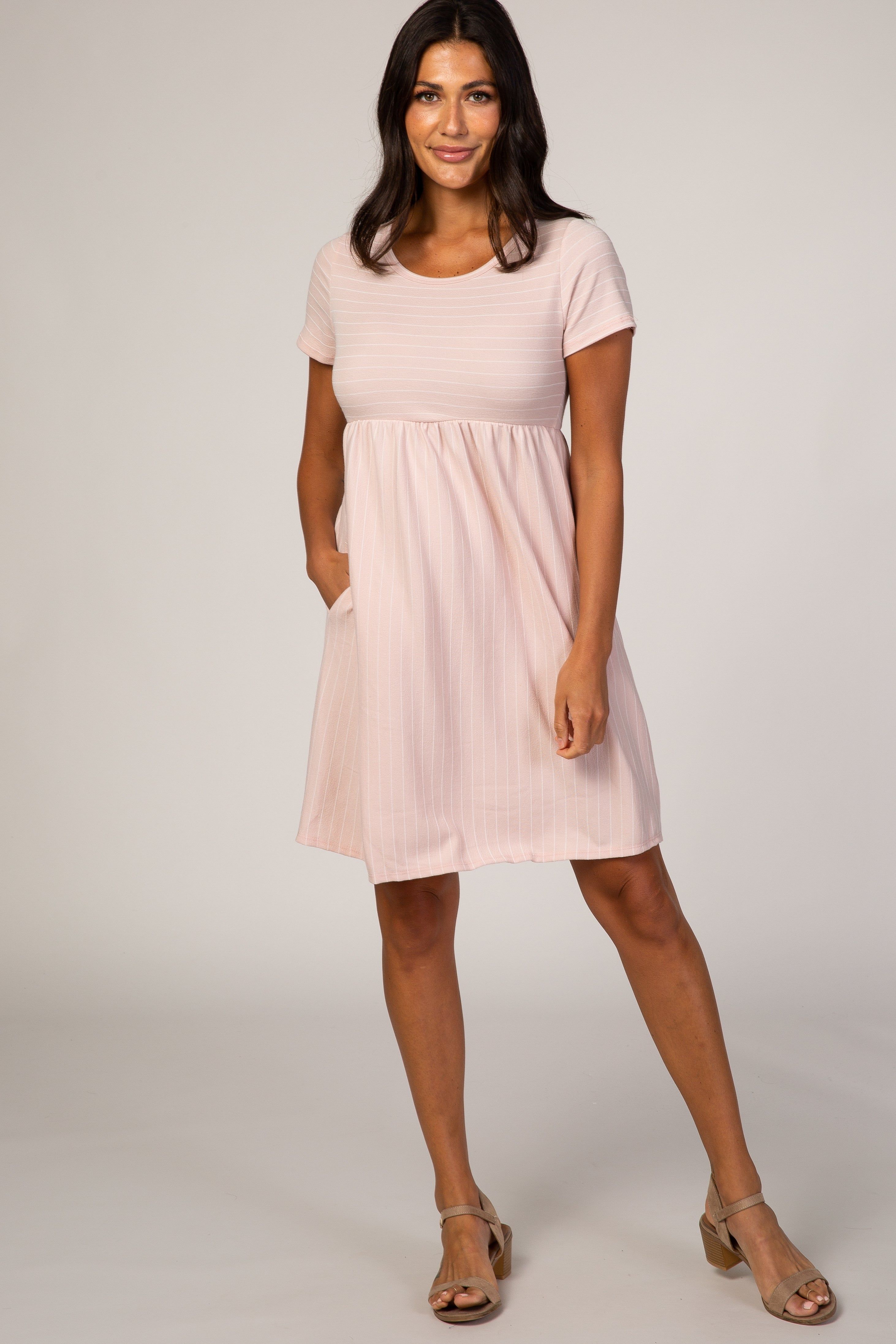 Pink Striped Babydoll Dress sold by Pinkblush product image thumbnail 4