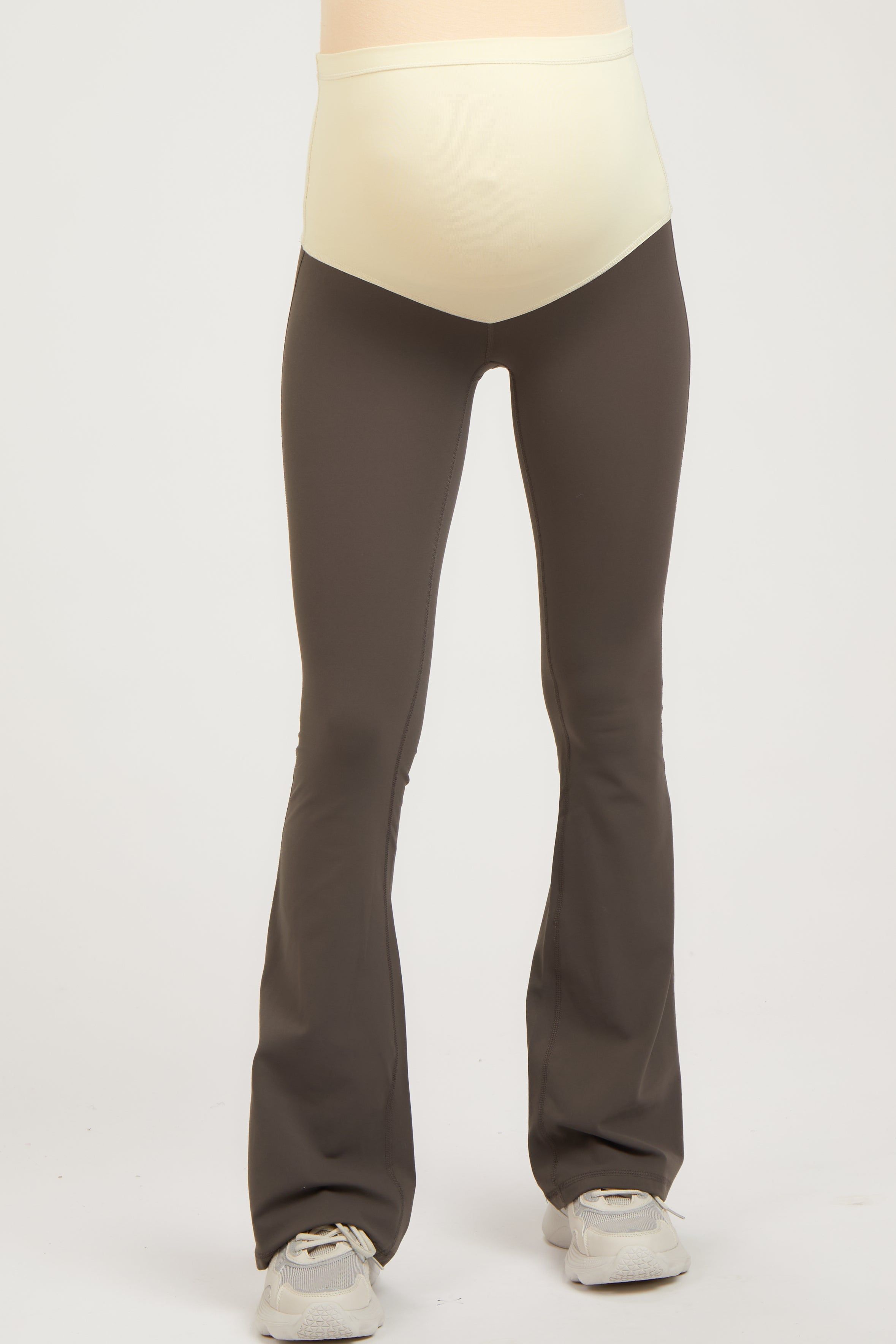 Mocha Flare Leg Maternity Active Pants sold by Pinkblush product image thumbnail 2