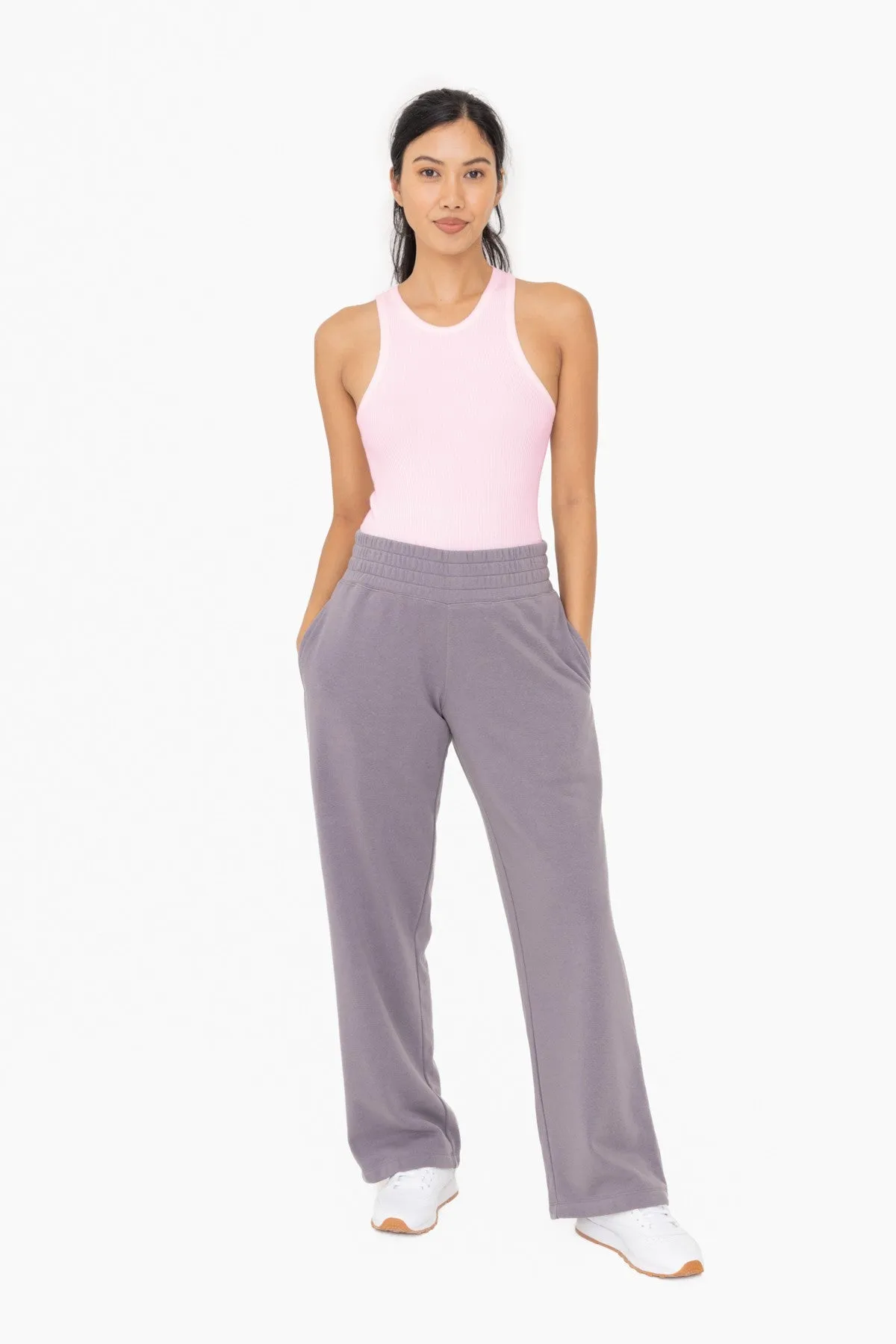 Gray Fleece Lined Lounge Pants sold by Pinkblush