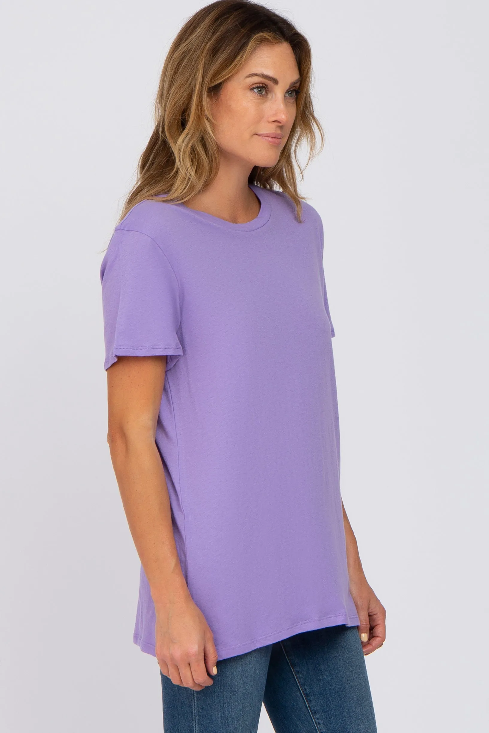 Lavender Oversized Short Sleeve Top sold by Pinkblush product image thumbnail 2