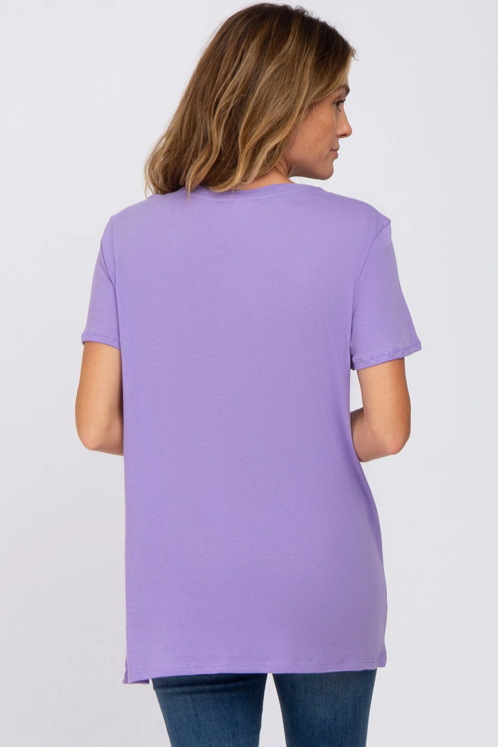 Lavender Oversized Short Sleeve Top sold by Pinkblush product image thumbnail 3