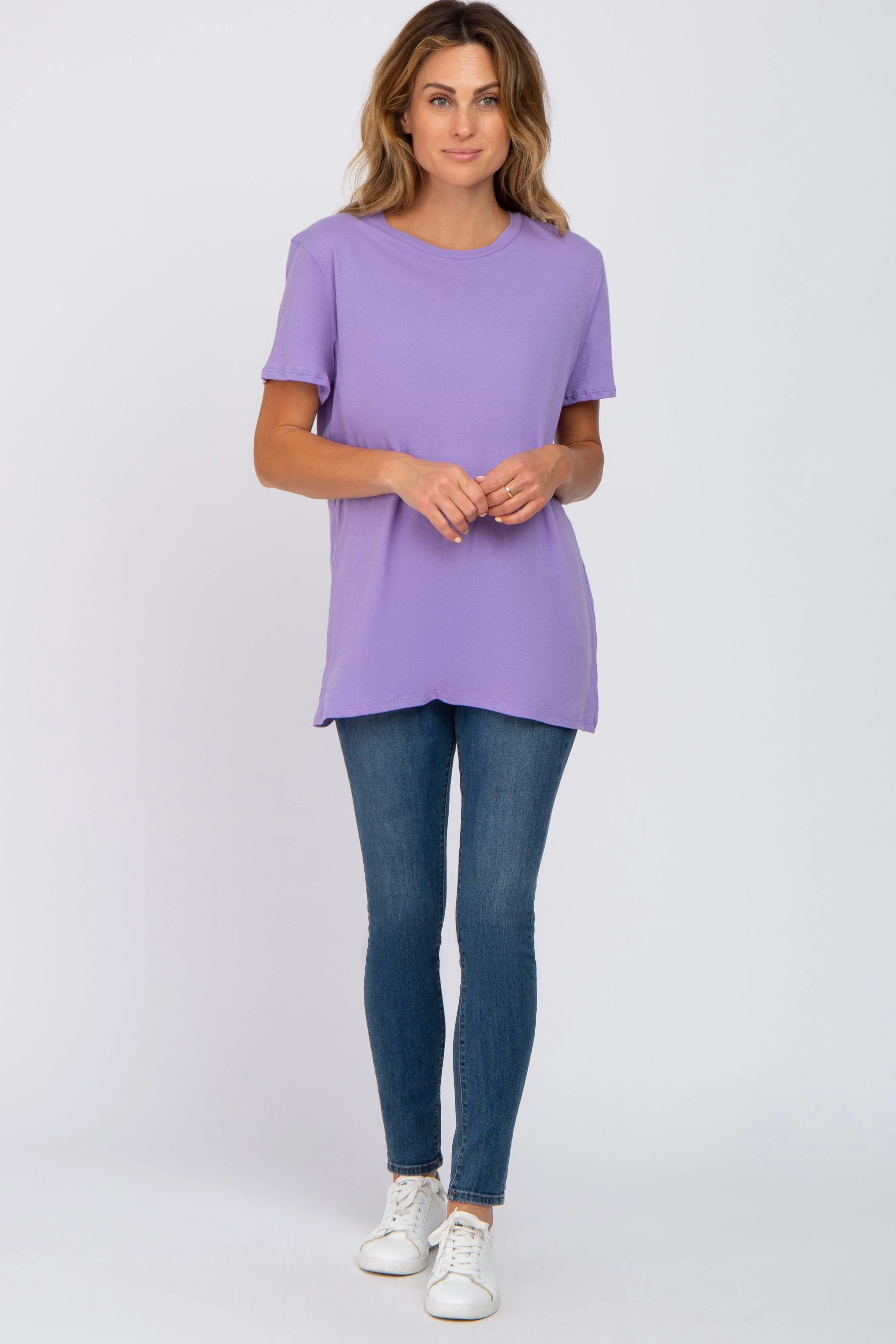 Lavender Oversized Short Sleeve Top sold by Pinkblush product image thumbnail 4