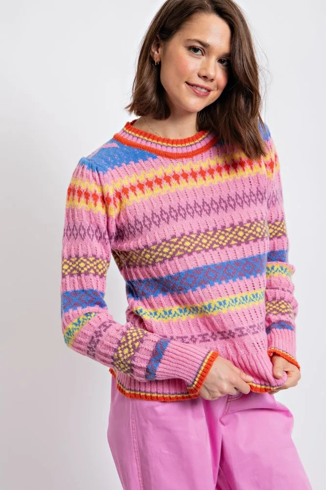Soft Pink Pattern Knit Sweater sold by Pinkblush product image thumbnail 2