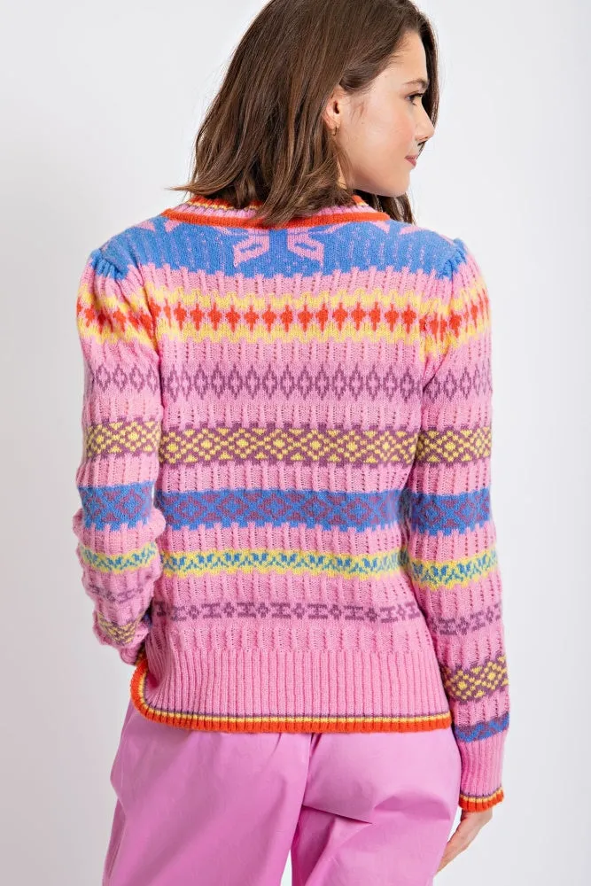 Soft Pink Pattern Knit Sweater sold by Pinkblush product image thumbnail 3
