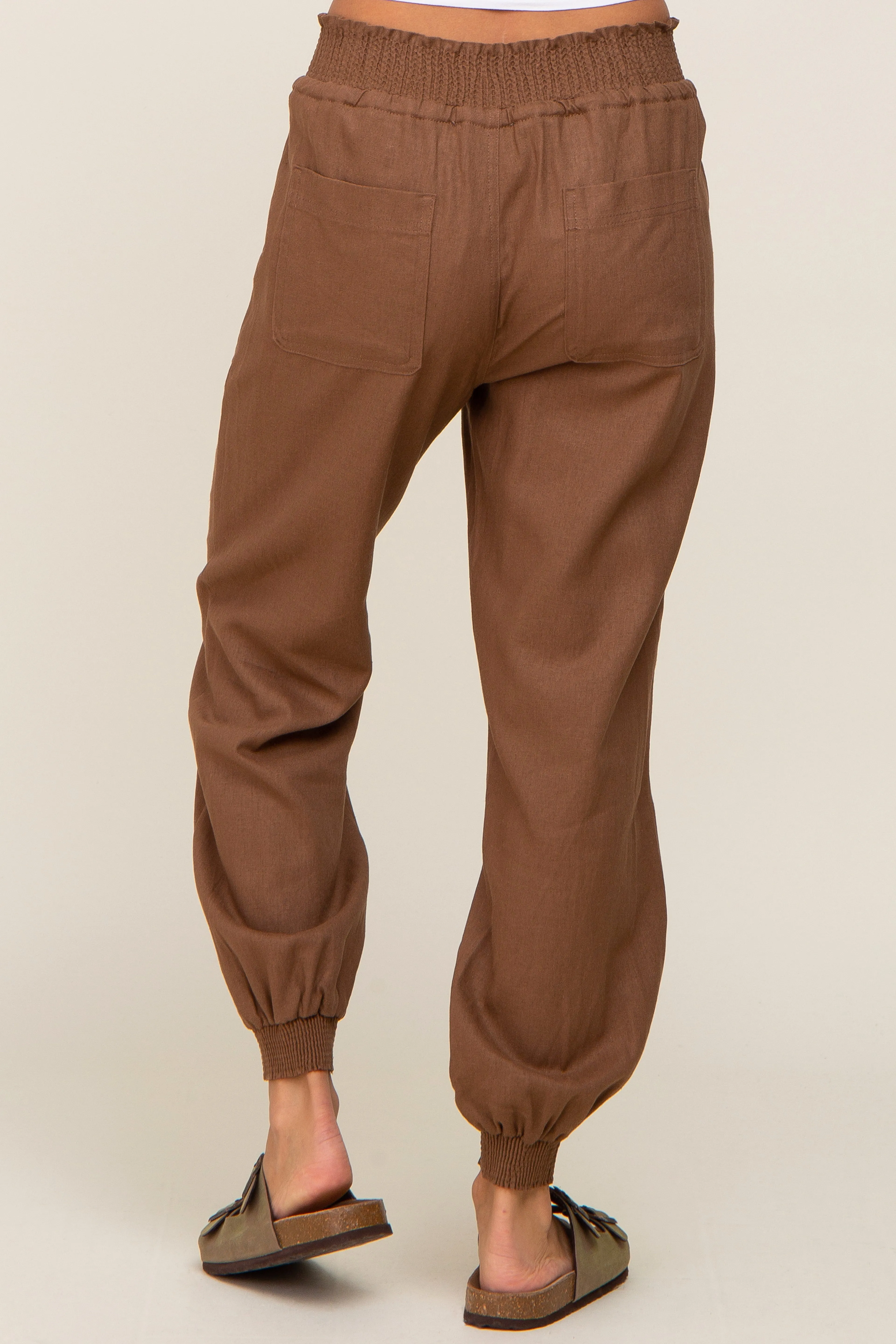 Brown Smocked Joggers sold by Pinkblush product image thumbnail 4